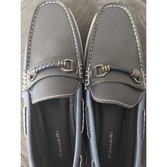 Tahari mens preppy Hunley dressy nautical blue loafers 13 - Picture 10 of 10